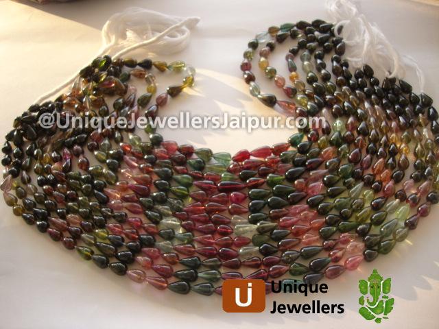 Tourmaline Plain Drop Beads
